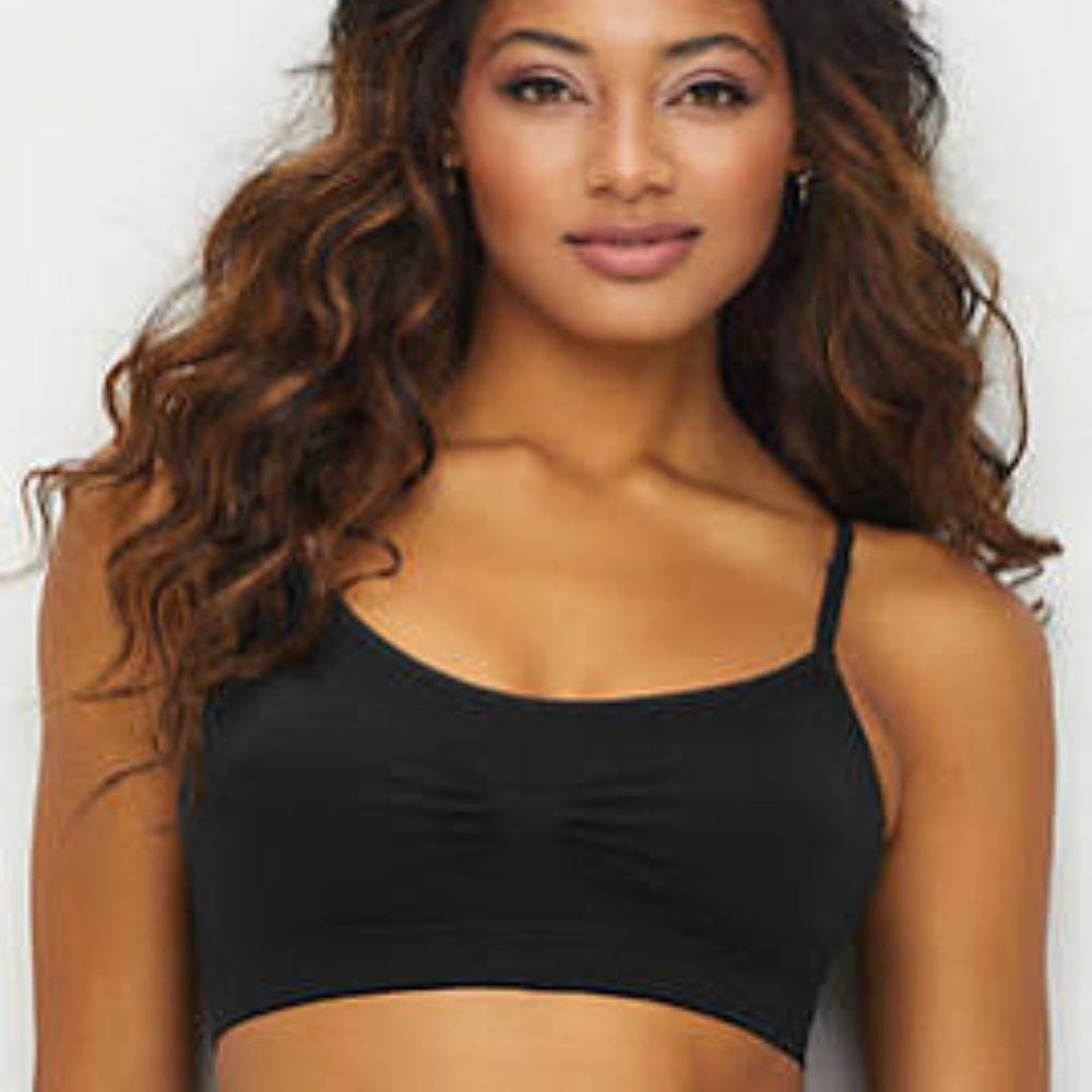Strappy Scoopneck Bra - Black